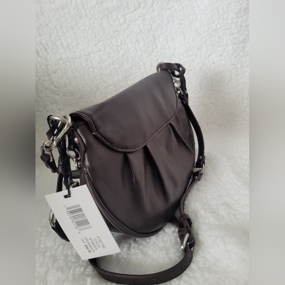 Steve Madden Brown Faux Leather Y2K Style Crossbody Bag Edgy Moto Chic NWT - Picture 8 of 10